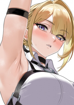 【二次】腋見せ女子、この無防備さは反則だろｗｗの画像