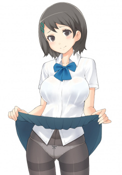 【二次】女の子が自分の手でスカートたくし上げてパンツ見せてくれてるマジで羨まし過ぎるエロ画像の画像