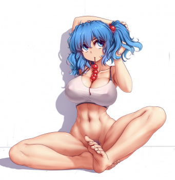 【二次】鍛え上げた腹筋が見事に6つに割れてるバッキバキな“腹筋美女”のエロ画像の画像