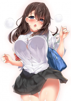 【二次】今にもボタンが弾け飛びそうな男視線釘付け“巨乳ブラウス女子”のエロ画像の画像