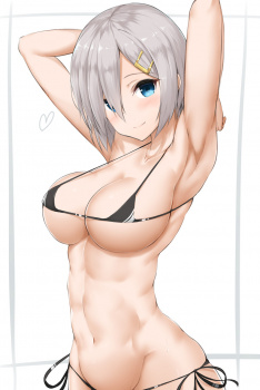 【二次】最低限乳首とマンコだけは辛うじて隠せてる極小マイクロビキニ少女のエロ画像の画像