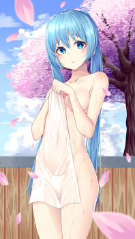 【二次】全裸をタオルで隠してる女の子のエロ画像くださいの画像