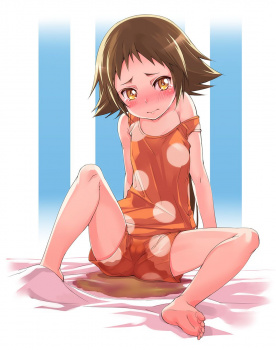 【二次】お漏らしして恥ずかしい表情の可愛い女の子の画像