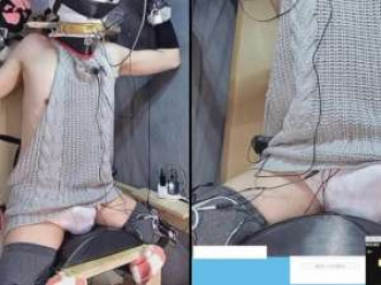 アナルや前立腺など6カ所同時電流責めで痙攣しながら30分間喘ぎ続ける女装子男の娘の画像
