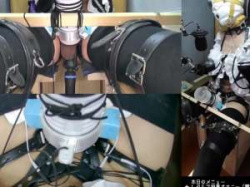 【技術の無駄遣い】チンポに電動オナホと電マを固定！アナルプラグ挿入！体を拘束して遠隔操作でメスイキ射精！の画像