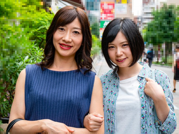えっち...[母娘ナンパ】”中に出しちゃったの！？”父娘を姉妹のようにナンパして濃厚セックス！娘の目の前で他人の竿に夢中で腰を振る！の画像