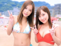 えっち...【一般人ナンパ】水着GALのお姉さん!チェリーボーイのちんこをフェラしてゴム無しナカダシ筆下ろし種付!の画像