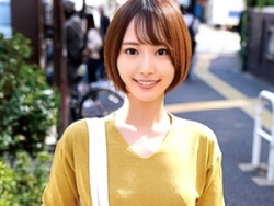 えっち...【他人妻ナンパ】「まだ勃ってる//」女性経験がない男性とセックス！27歳の美人なショートカット妻が膣内ザーメン発射される１の画像