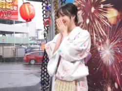 えっち...【マジックミラー号】野球拳に挑戦した20歳の浴衣女の子！爆乳な身体のシロウト女の子がチンコ挿入される！【シロウトナンパ】の画像