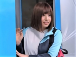 【一般人ナンパ】「これでのかな？//」種目は競歩をしているという陸上部女の子！部活帰りに乗車したマジックミラー号の中で膣圧測定！の画像