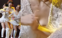 モモ、激しいダンス中に乳輪と乳首ポロリwwwwwwの画像