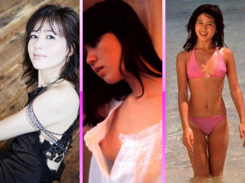 石野真子 透け乳首と乳輪がハミ出ているエッチな昭和アイドルヌード画像!の画像