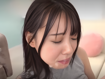 【人妻×顔射】「ちょっと…すごい量なんですけど…」チャレンジ企画でバキュームフェラ！白濁精子を大量に顔射されて半べそ？！の画像