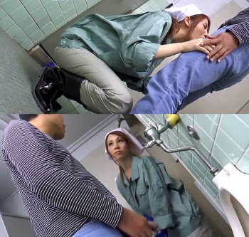 M男動画 美人掃除婦が小便している僕のチンコも大掃除してくれの画像