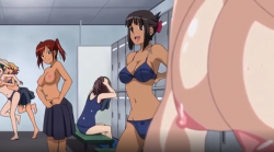 [エロアニ]女学生とプールでイチャラブ痴女交尾！イケメン君の射精精子がオマンコ内で暴発！？の画像