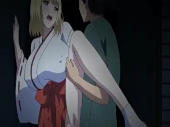 [エロアニ]【変態】巫女姿のまま壁に手をついてガン突きセックスで喘ぎまくる変態奥様がえろすぎっ♥の画像