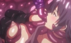 [エロアニ]触手に取り込まれて体中を縦覧！セックスまでされちゃった♡の画像