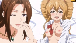 [エロアニ]好きな男が取られるのが嫌なビッチGALちゃん！必死に自分のマンチョでチ〇コ扱いて射精させちゃう♡の画像