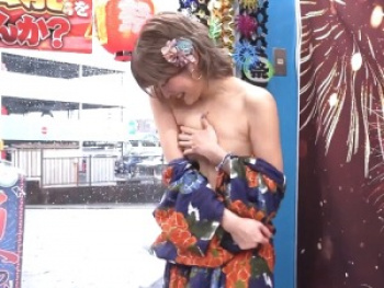 【マジミラ号】「賞金もらいたい…」浴衣GAL！美容師をしているという23のおアネちゃんさんが野球拳に挑戦！【シロウトナンパ】の画像