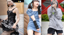 【アイドル】パンチラ_私服風衣装も素敵な個性派美少女グループ「RAISON DETY」の野外ライブ、ブラ紐が飛び出るハプニング有 Japanese girls Idol group Upskirt Liveの画像
