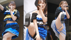【アイドル】パンチラ_AQUA PLANET(アクアプラネットアクアプラネット)爽やかでかわいいブルーのヘソ出し衣装で野外ライブ！ Japanese cute girls Idol group Live Upskirtの画像
