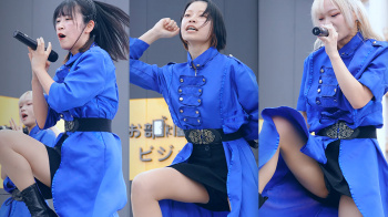 【アイドル】パンチラ_キミだけの花言葉、ブルーの衣装がカッコイイ野外イベントでのパフォーマンス! Japanese cute young girls Idol group Live Upskirtの画像