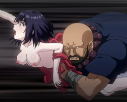 【アニメ】≪★そこ、ヤバすぎるのぉ♡≫坊主の大男がたわわなおっぱい美女を捕まえて極太ちんこで種付イク!の画像