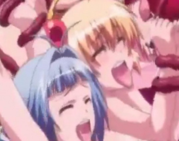 【アニメ】≪★ちょっと…そこ、ダメだってば…！≫キモい触手に捕まったおっぱいがデカい美女がマ◯コを破壊されてイキ狂うの画像