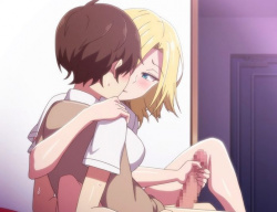 【アニメ】≪★んっ…もう耐えきれないかも…≫おっぱいがデカい金髪たわわなおっぱいJKがビンビンなチ◯ポに惚れてマンコに挿れさせる！の画像