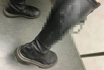 【画像】女さん「ブーツに精 子かけられてしんど…」パシャの画像