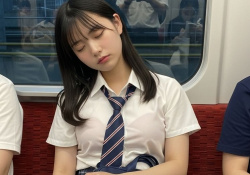 【画像】電車内で寝ているJ K、可愛すぎだろwwwwwwwwの画像