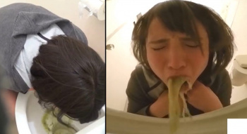【閲覧注意】女の子達がトイレでゲロを吐く映像集wの画像