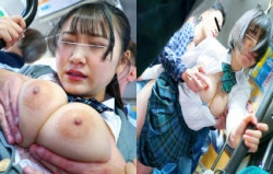 G乳からJ乳まで!爆乳女子校生のおっぱい揉みまくり痴漢プレイが超気持ちいぃぃぃぃ!!!の画像