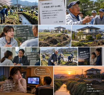 人間の業 ― 綺麗事の裏側（別版）：一斉清掃 ― 古い町と新しい住民の画像