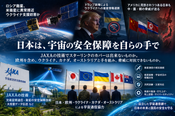 人間の業 ― 綺麗事の裏側（別版）：宇宙まで他国任せでいいのか――日本は欧州・ウクライナ・カナダ・豪州と独自の衛星網を築けないのかの画像