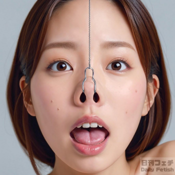 「誘惑の謎めいた魅力!自信溢れる美女がキュートな鼻フック姿を披露する!」の画像