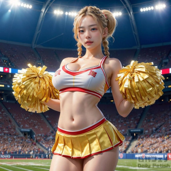 魅惑のチアリーダーが熱狂のスタジアムでパフォーマンス!【エロチアダンス】の画像