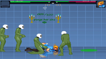mugen ero helper(緑) vs サムス・アランの画像