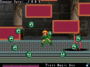 ククリの冒険 拘束 3st ボス戦で緑ゲイザーに拘束の画像