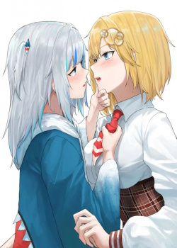 【画像】女の子同士の百合エッチで、性的に感じまくってる二次イラストが最高にシコすぎwwwwwwwwwwwwwwwの画像
