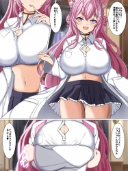 博衣こより｢すっご〜い♥助手くん早漏なのに射精の勢いとザーメンの量は一人前だね♥｣こよりが助手に実験台のお礼としてパイズリwwチンポの感度が爆上がりの薬で爆乳で擦られるたびに射精が止まらずおっぱいザーメンまみれww【博衣こより エロマンガ パイズリ】の画像