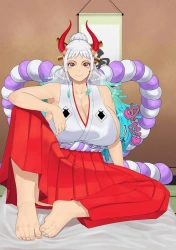 ヤマト｢あっ…♥ン…子宮に…キミの熱い精液が注がれてる♥｣ヤマトがキモチビオヤジとイチャラブで本気の子作り生ハメセックスww何度も抜かずの連続射精でメスイキ不可避ww【ワンピース エロマンガ】の画像