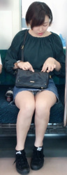 電車内で見つけたパンチラ画像の画像