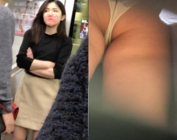【逆さ撮り】ミニスカだから撮影された逆さ撮りパンチラ画像の画像