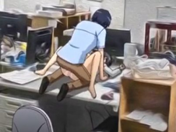 【アニメエロ】【着衣】深夜のオフィスで禁断セックス♡♡おっぱいマンチョ淫乱愛撫にナカダシ挿入！！喘ぎ声が響き渡るの画像