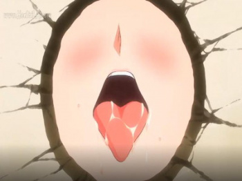【アニメエロ】【濃厚種付】ツンデレ妹ちゃんが自室でオナニーしてるのを壁穴から覗く変態兄貴！！壁穴から肉棒入れ込むとフェラ抜き！！の画像
