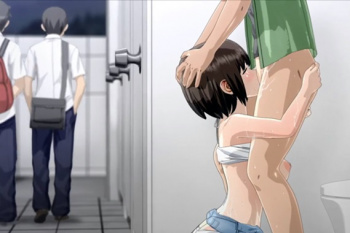 欲情したカップルが所構わずイチャラブSEX！喉奥をデカチンポで乱暴に突き精液を流し込む…濡れちゃう彼女?の画像