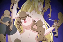 大量の精子を体内に浴びる美人剣士…モンスターに歯が立たず性玩具に堕ちる凌辱姦でぶっ壊れ?の画像