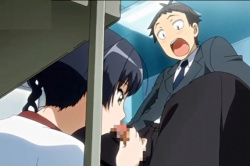 清楚系女子高生が机の下でパイズリフェラ！精子で汚れたチンポをお掃除フェラしちゃうビッチ娘?の画像