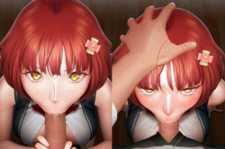 「ザーメンまみれにしてっ！」短髪美少女が隣保をグポグポ咥え込み…喉奥フェラで射精?の画像